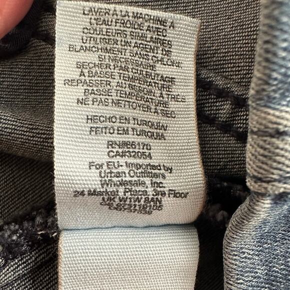 Free People Denim Jean Pencil Skirt Lace Up Ties Western Boho Cowgirl Y2K - Picture 7 of 8